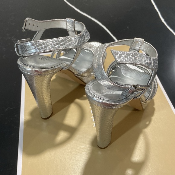 SOLD. Michael Kors silver heels. - Picture 3 of 5